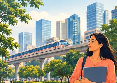 Illustration of a generic Bengaluru cityscape