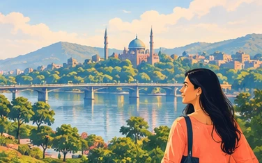 Illustration of a generic Bhopal cityscape