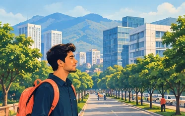 Illustration of a generic Chandigarh cityscape