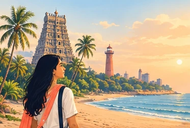 Illustration of a generic Chennai cityscape