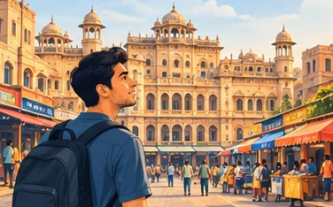 Illustration of a generic Indore cityscape
