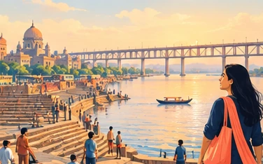 Illustration of a generic Patna cityscape