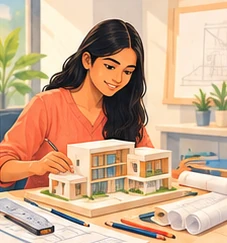 Illustration for B.Arch architecture courses