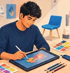 Illustration for B.Des design courses