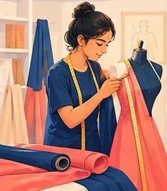 Illustration for fashion design courses